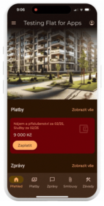Mobilní aplikace pro nájemce.